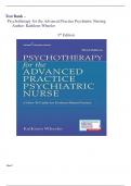 Test Bank - Psychotherapy for the Advanced Practice Psychiatric Nurse: A How-To Guide for Evidence-Based Practice 3rd Edition (Kathleen Wheeler,2024) Latest Edition|| All Chapters