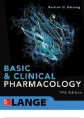 BASIC & CLINICAL  PHARMACOLOGY  FOURTEENTH EDITION CLASS NOTES ALL CHAPTERS SUMMARISED  STUDY GUIDE A+ GRADED