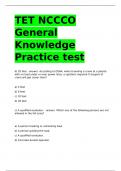 TET NCCCO General Knowledge Practice test