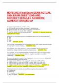 HDFS 2433 Final Exam EXAM ACTUAL 2024 EXAM QUESTIONS AND CORRECT DETAILED ANSWERS|ALREADY GRADED A+