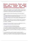 Mosby's Comprehensive Review Actual  Exam 2024 | Canadian PN Mosby's  Comprehensive Review Exam 2024  Questions and Correct Answers Rated A+