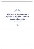  MNO2607 Assignment 3 Semester 2 2024 - DUE 16 September 2024