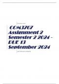 COM3707 Assignment 2 Semester 2 2024 - DUE 13 September 2024