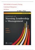 TEST BANK For Essentials of Nursing Leadership & Management 8th Edition by Sally A. Weiss