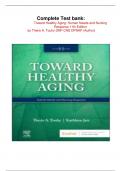       Complete Test bank: Toward Healthy Aging: Human Needs and Nursing Response 11th Edition by Theris A. Touhy DNP CNS DPNAP (Author)