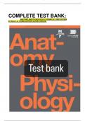 COMPLETE TEST BANK: ANATOMY AND PHYSIOLOGY BY OPENSTAX FIRST EDITION BY KELLY A. YOUNG (AUTHOR) LATEST UPDATE. 	