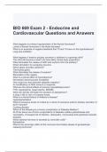 BIO 669 Exam 2 - Endocrine and Cardiovascular Questions and Answers