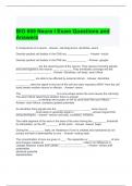 BIO 669 Neuro I Exam Questions and Answers