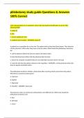 phlebotomy study guide Questions & Answers 100% Correct