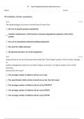 OSCM 303 MIDTERM STUDY GUIDE QUESTIONS WITH CORRECT ANSWERS GRADED A+