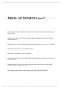 ASU Bio 181 ESQUEDA Exam 2 Questions and Answers