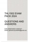 THL1502 Exam pack 2024(Questions and answers)