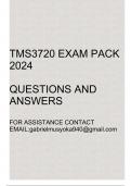 TMS3720 Exam pack 2024(Questions and answers)