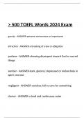  500 TOEFL Words 2024 Exam