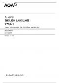 AQA A-level ENGLISH LANGUAGE 7702/1