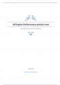 A8 Engine Performance practice test questions and answers verified 2024