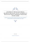 ADADHEAVY TRUCK ELECTRICAL MICHIGAN MECHANIC STUDY GUIDEHEAVY TRUCK questions with complete solutions 2024