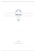 Brake test questiions and answers certified 2024