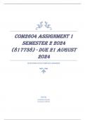 COM2604 Assignment 1 Semester 2 2024 (817738) - DUE 21 August 2024