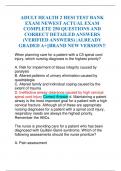 ADULT HEALTH 2 HESI TEST BANK EXAM NEWEST ACTUAL EXAM COMPLETE 250 QUESTIONS AND CORRECT DETAILED ANSWERS (VERIFIED ANSWERS) |ALREADY GRADED A+||BRAND NEW VERSION!!