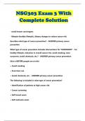 NSG303 Exam 3 With Complete Solution