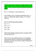 Texas Success Initiative Math Exam (Tsi) With 100% Correct And Verified Answers 2024 