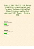 Exam 1: BIO210L / BIO 210L (Latest 2024 / 2025 Update) Anatomy and Physiology for Science Majors I Lab Exam | Questions and Verified Answers | 100% Correct | Grade A - GCU