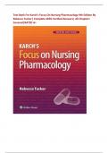 Test Bank For Karch’s Focus On Nursing Pharmacology 9th Edition By Rebecca Tucker| Complete With Verified Answers| All Chapters Covered|RATED A+