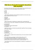 ENA Burns Exam/20 Complete Questions with Answers