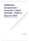 COM2604 Assignment 1 Semester 2 2024 (817738) - DUE 21 August 2024