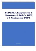 LCP4805 Assignment 1 Semester 2 2024 - DUE 10 September 2024