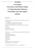 Neuroscience, Sixth Edition Chapter 3 Voltage-Dependent Membrane Permeability exam with