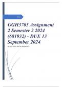 GGH3705 Assignment 2 Semester 2 2024 (681932) - DUE 13 September 2024