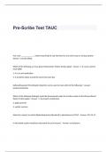 Pre-Scribe Test Questions and Answers- TAUC