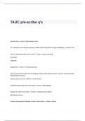 TAUC pre-scribe  Exam Questions and Answers