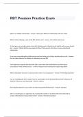 RBT Pearson Practice Exam Questions and Answers