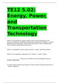 TE12 5.02: Energy, Power, and Transportation Technology