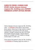 CAROLYN CROSS I HUMAN CASE STUDY (Celiac disease immune response Ms. Schilling case ) EXPERT FEEDBACK LATEST ACTUAL REVIEW