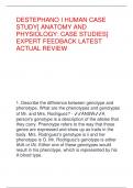 DESTEPHANO I HUMAN CASE STUDY[ ANATOMY AND PHYSIOLOGY: CASE STUDIES] EXPERT FEEDBACK LATEST ACTUAL REVIEW