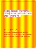 Florence Nightingale I HUMAN CASE STUDY VERSION 1FROM EXPERT FEEDBACK LATEST REVIEWED 2024