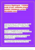 Florence Nightingale I HUMAN CASE STUDY VERSION 2FROM EXPERT FEEDBACK LATEST REVIEWED 2024