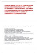 I HUMAN JARVIS: PHYSICAL EXAMINATION & HEALTH ASSESSMENT CHAPTER 14: EYES LAURA WOOD CASE STUDY REAL ONE WEEK 9I HUMAN LAURA WOOD 41Y/O REASON FOR PHYSICAL EXAMINATION & HEALTH ASSESSMENT CHAPTER 14: EYES