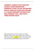 JOHNSON I HUMAN CASE STUDY(AP2 CLINICAL QUESTIONS} EXPERT FEEDBACK LATEST ACTUAL REVIEW WHY WOULD THERE BE CAUSE FOR CONCERN IF A YOUNG PREGNANT MOTHER IS RH-, HER HUSBAND IS RH+, AND THIS IS THEIR SECOND CHILD?