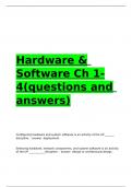 Hardware & Software Ch 1-4(questions and answers).