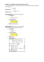 Statistics 2 - data analysis complete summary