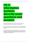 CH 1: Information Systems Security exam questions and answers