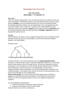 Taal: Feit en Fictie - Aantekeningen Werkcolleges