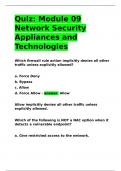 Quiz Module 09 Network Security Appliances and Technologies.