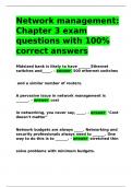 Network management: Chapter 3 exam questions with 100% correct answers