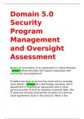 Domain 5.0 Security Program Management and Oversight Assessment